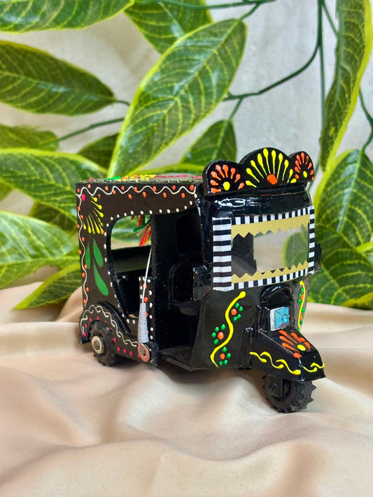 Hand-Painted Wooden Rickshaw, Truck & Tanga for Traditional Home Décor