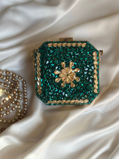 Rhine stone Stonework Mini Clutch Collection