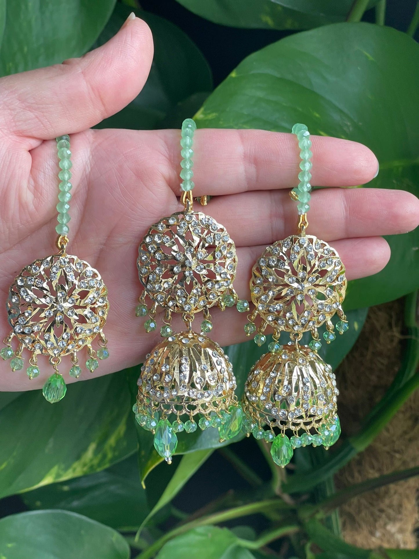 Double Jhumka Earrings – Pakistani Wedding Wear