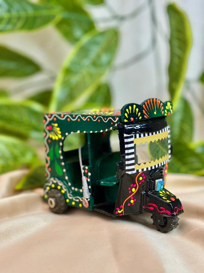 Hand-Painted Wooden Rickshaw, Truck & Tanga for Traditional Home Décor