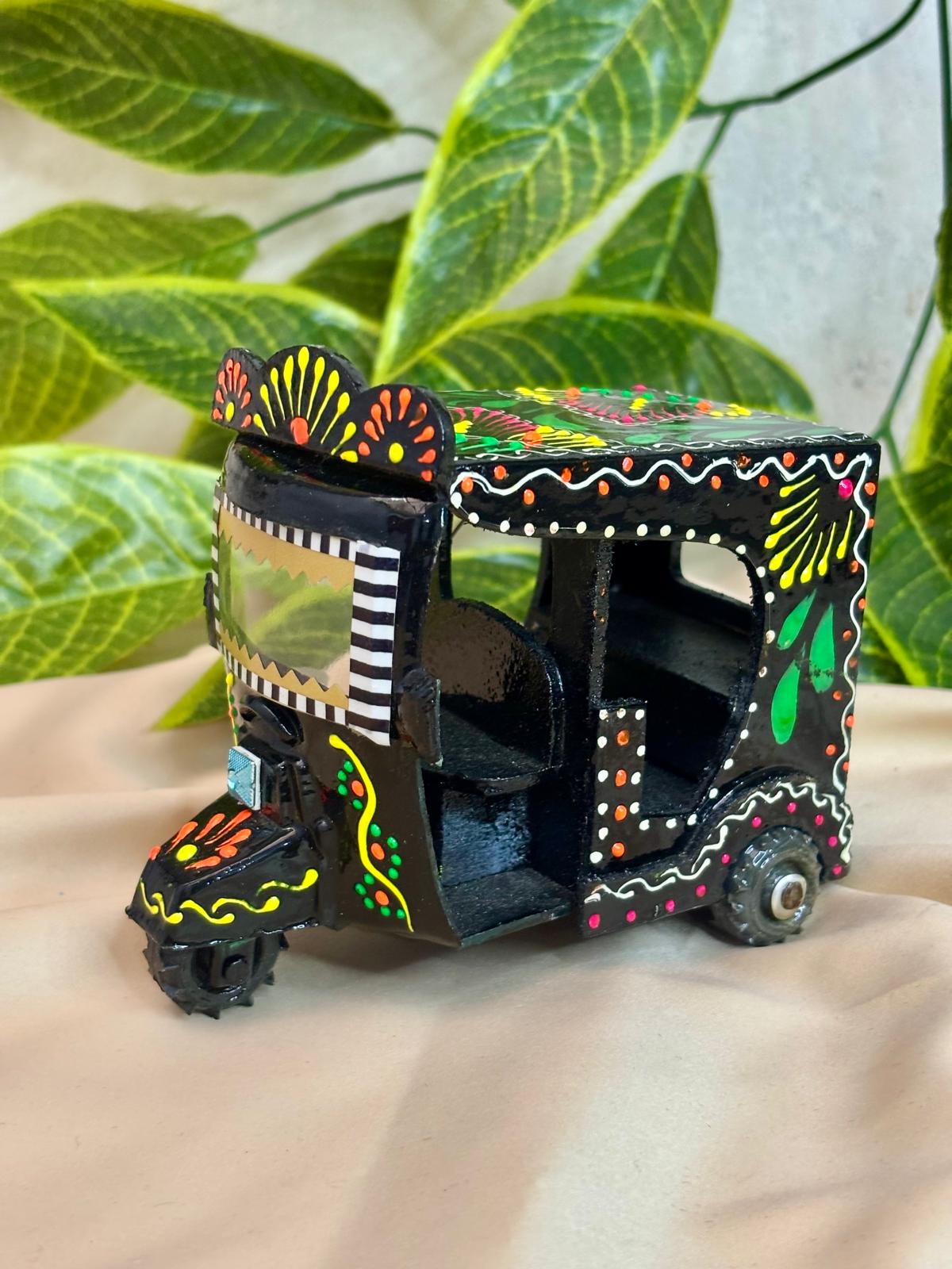 Hand-Painted Wooden Rickshaw, Truck & Tanga for Traditional Home Décor