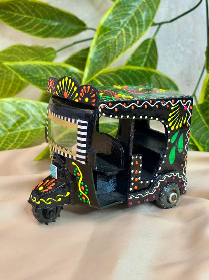 Hand-Painted Wooden Rickshaw, Truck & Tanga for Traditional Home Décor