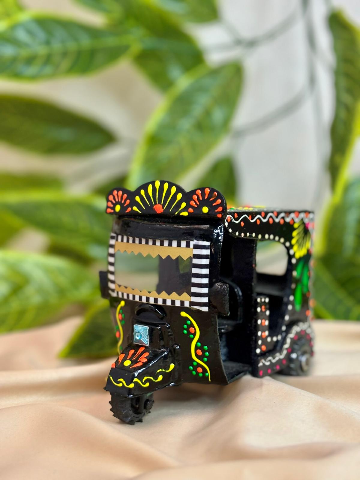 Hand-Painted Wooden Rickshaw, Truck & Tanga for Traditional Home Décor