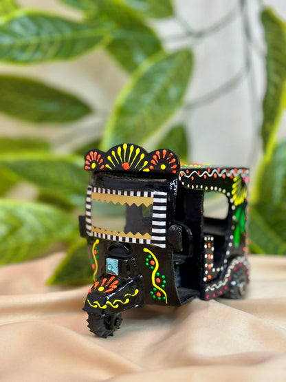 Hand-Painted Wooden Rickshaw, Truck & Tanga for Traditional Home Décor