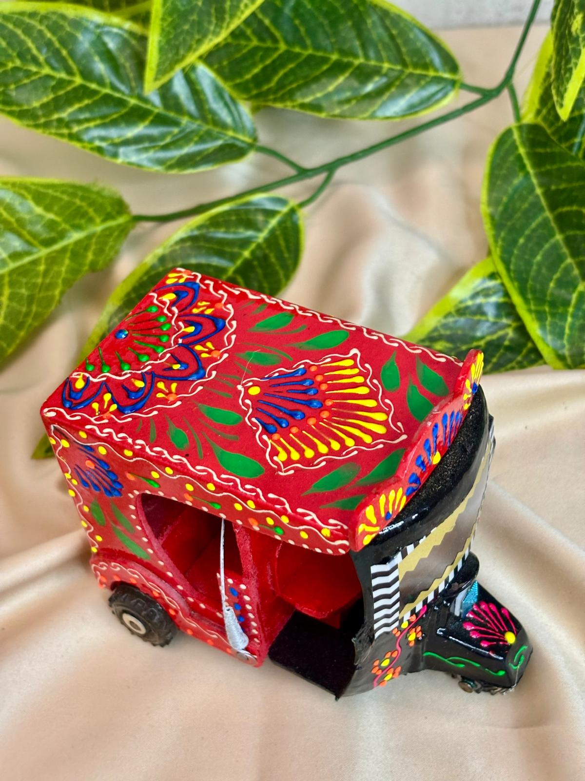 Hand-Painted Wooden Rickshaw, Truck & Tanga for Traditional Home Décor