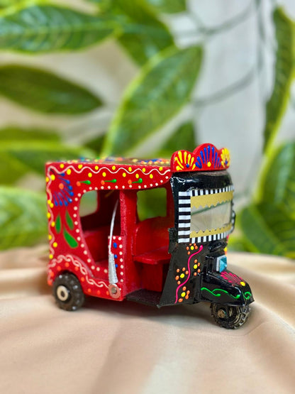 Hand-Painted Wooden Rickshaw, Truck & Tanga for Traditional Home Décor