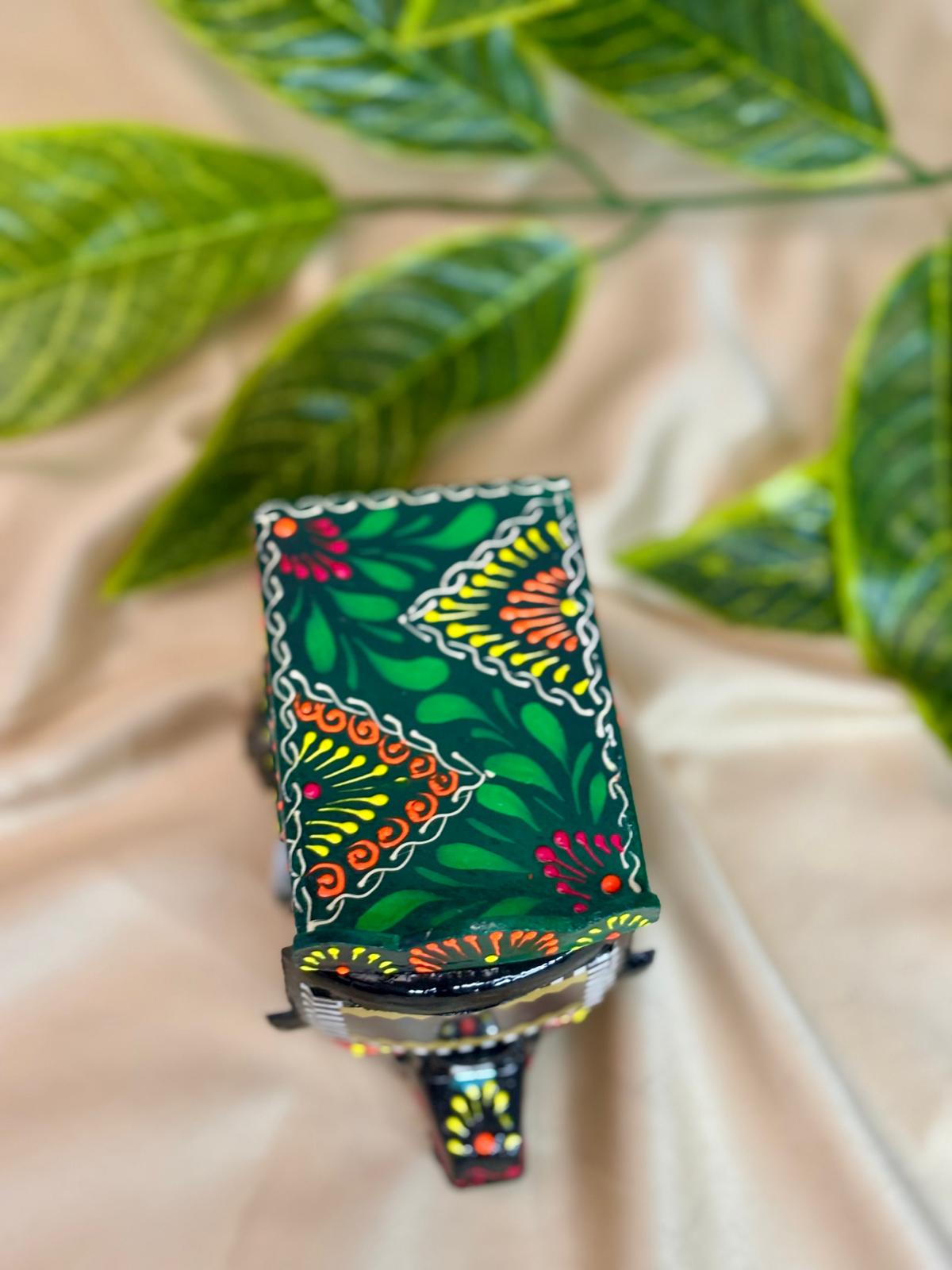 Hand-Painted Wooden Rickshaw, Truck & Tanga for Traditional Home Décor