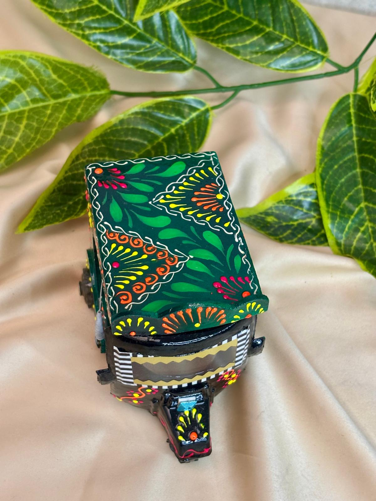 Hand-Painted Wooden Rickshaw, Truck & Tanga for Traditional Home Décor