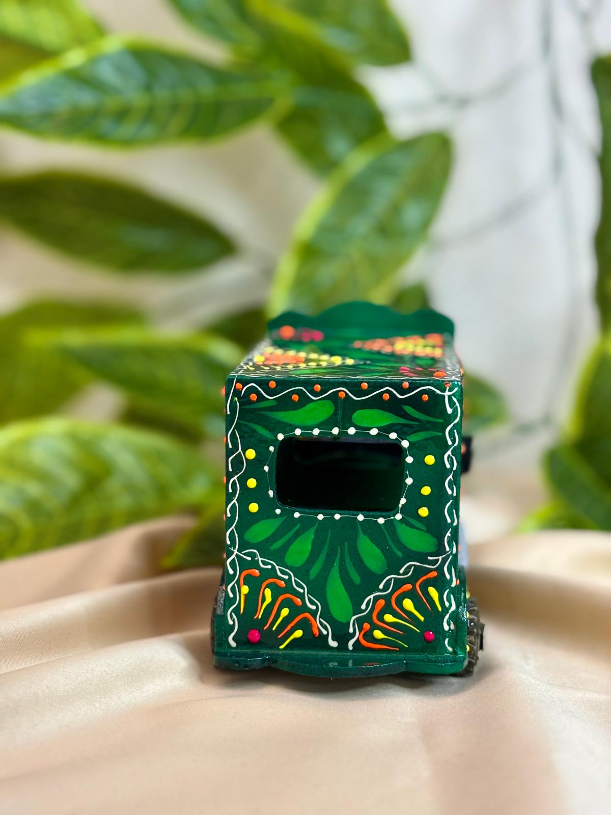 Hand-Painted Wooden Rickshaw, Truck & Tanga for Traditional Home Décor