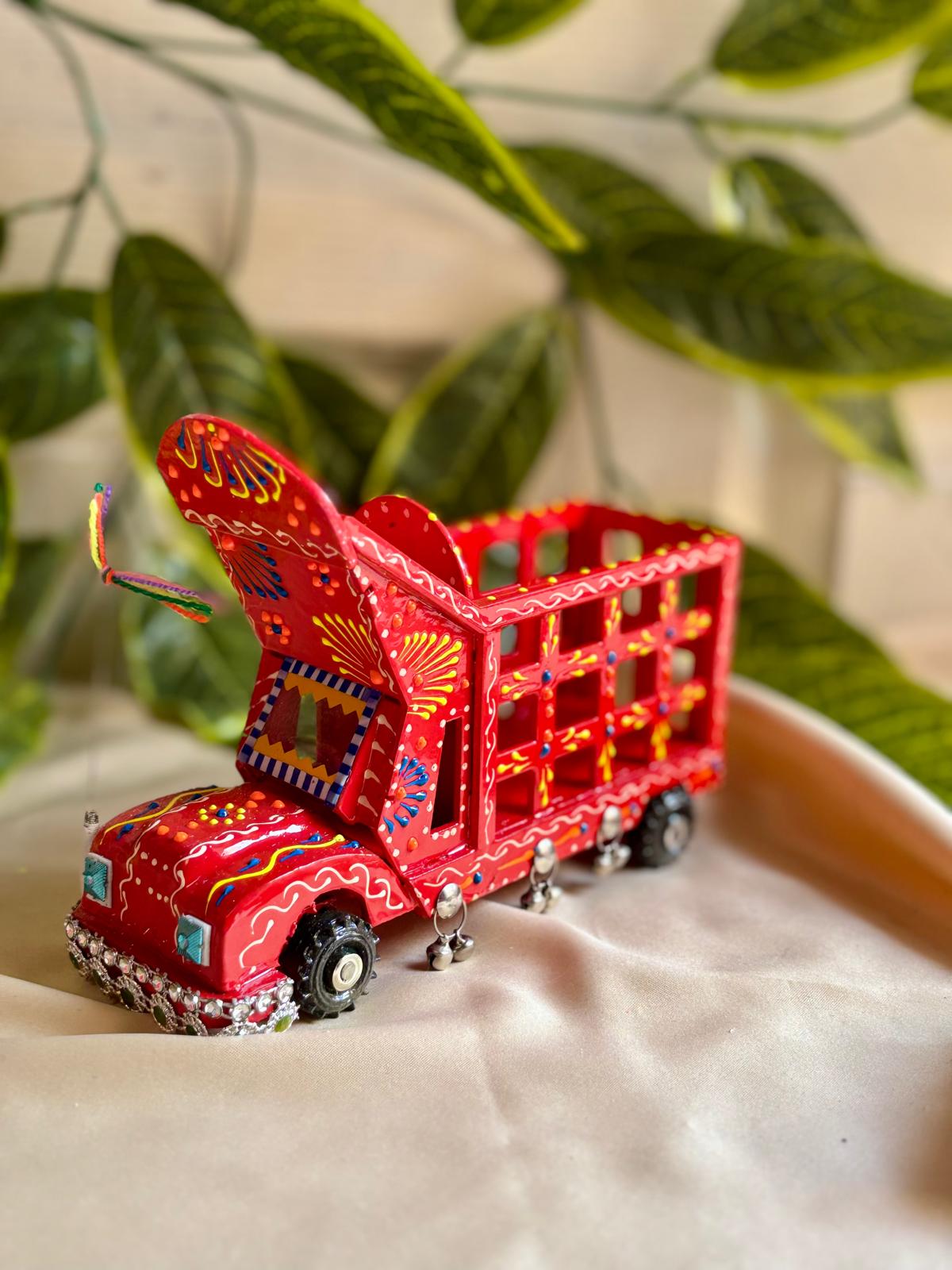 Hand-Painted Truck Art Lantern – Traditional Tanga Motif