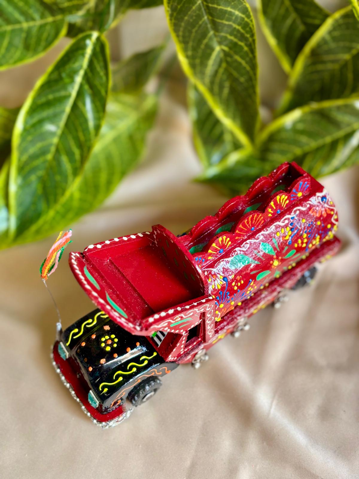 Hand-Painted Truck Art Lantern – Traditional Tanga Motif