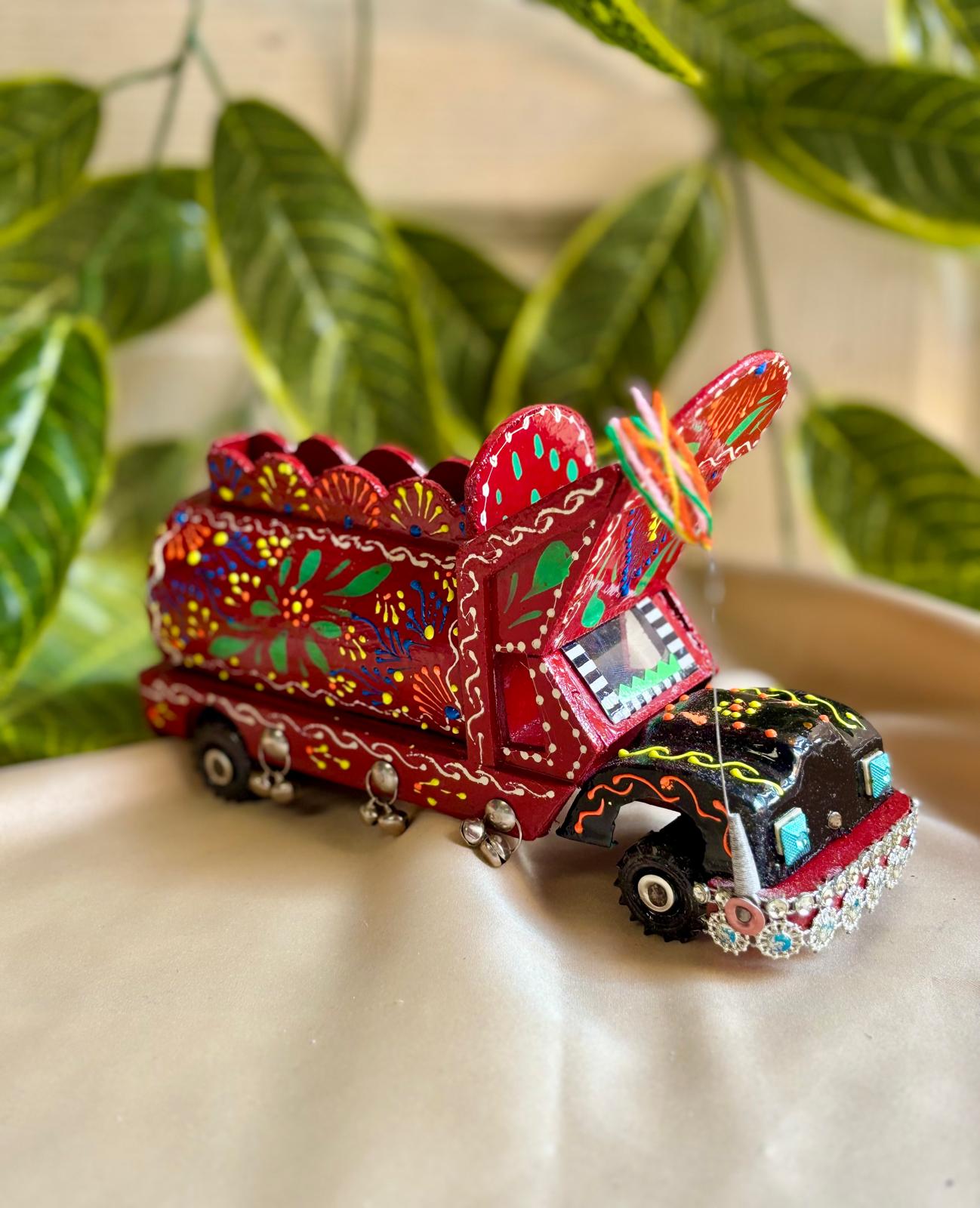 Hand-Painted Truck Art Lantern – Traditional Tanga Motif