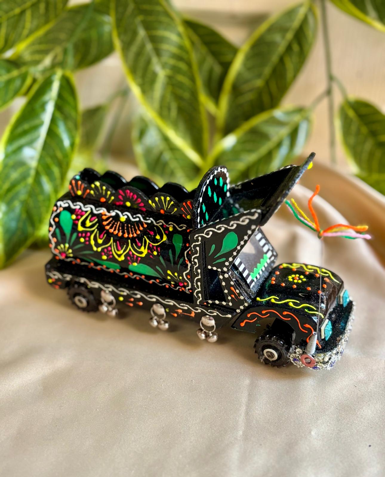Hand-Painted Truck Art Lantern – Traditional Tanga Motif