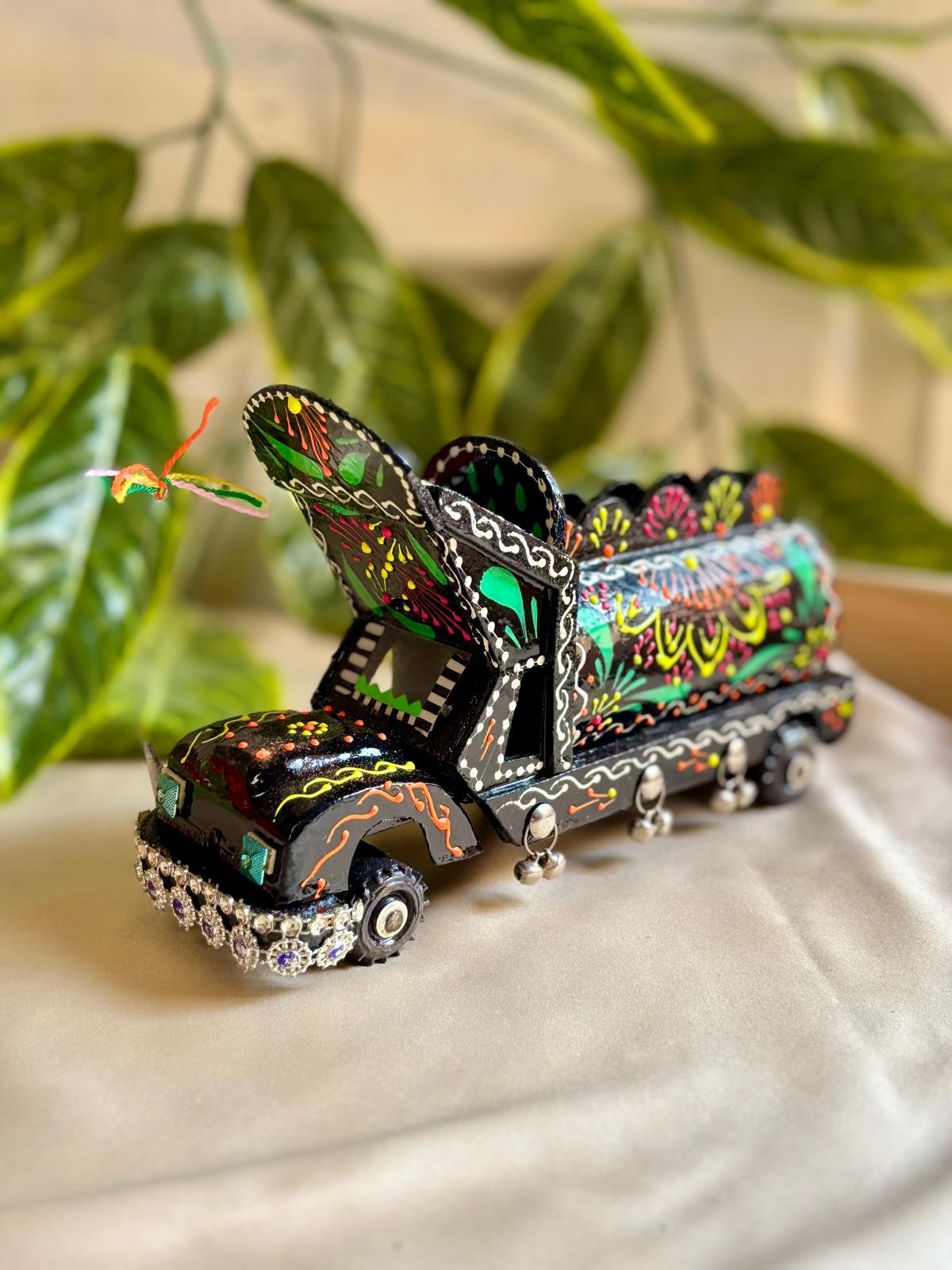 Hand-Painted Truck Art Lantern – Traditional Tanga Motif