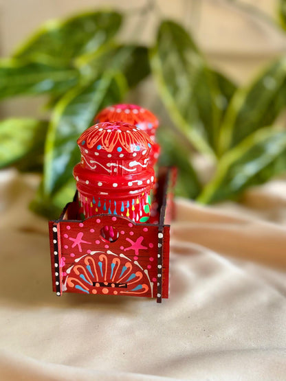 Hand-Painted Truck Art Salt & Pepper Cart |