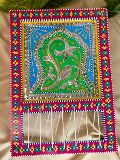 Miniature Truck Art Charpaye – Vibrant Hand-Painted Bed Centerpiece for Events