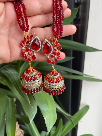 Zircon Fancy Jhumka Set