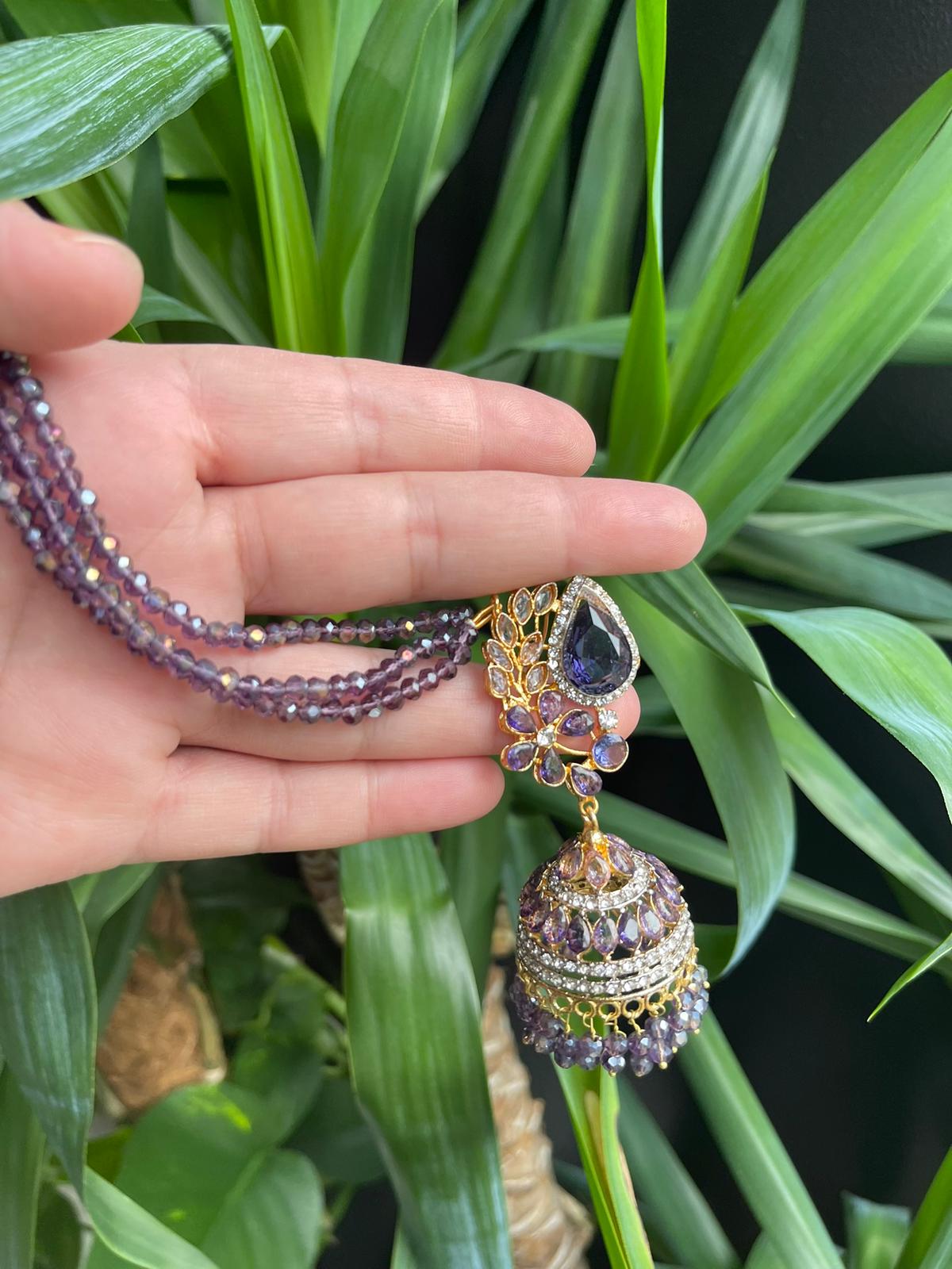 Zircon Fancy Jhumka Set