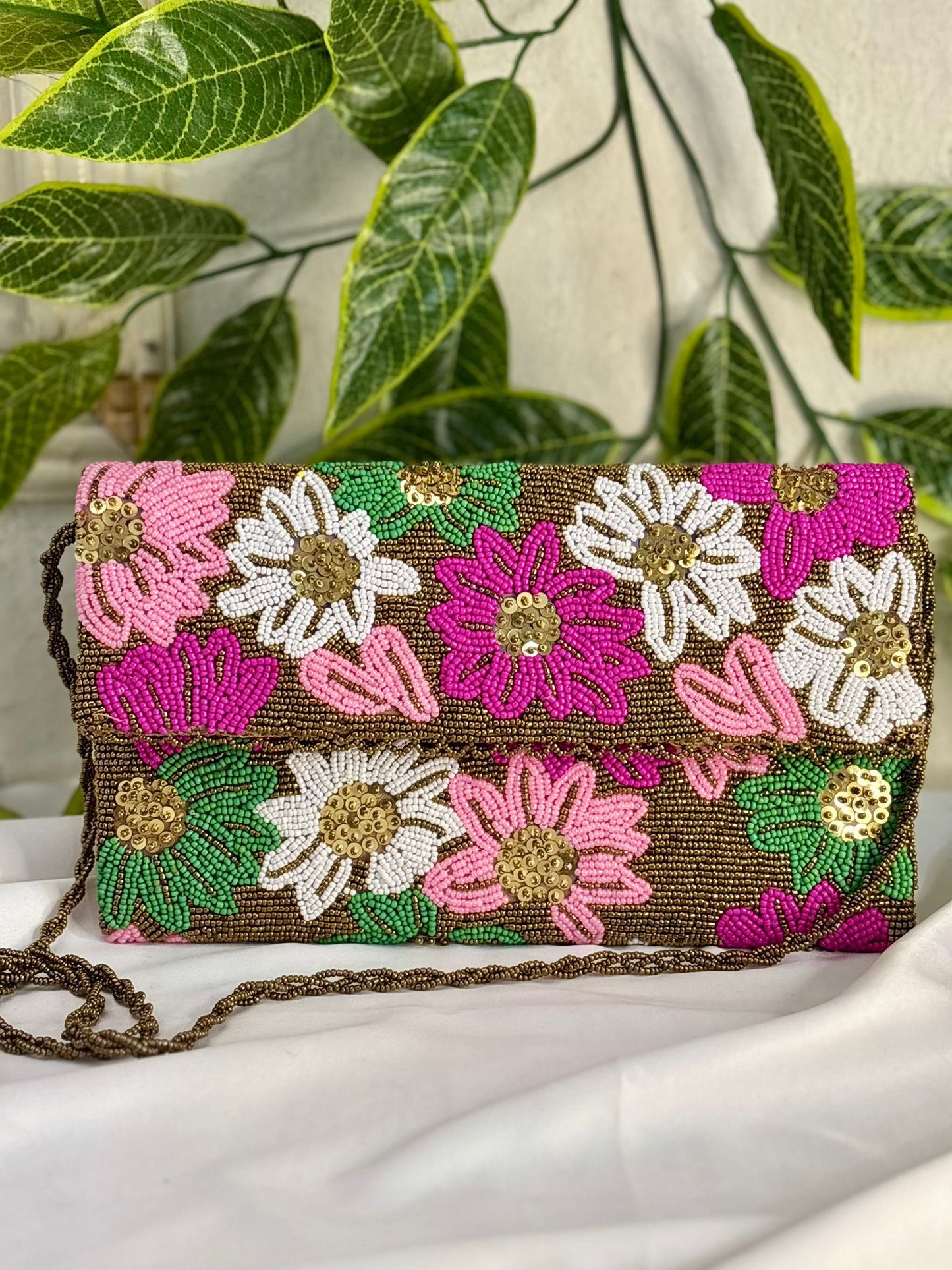 Vintage Velvet Clutch | Hand-Embroidered Gold Zardosi & Beadwork