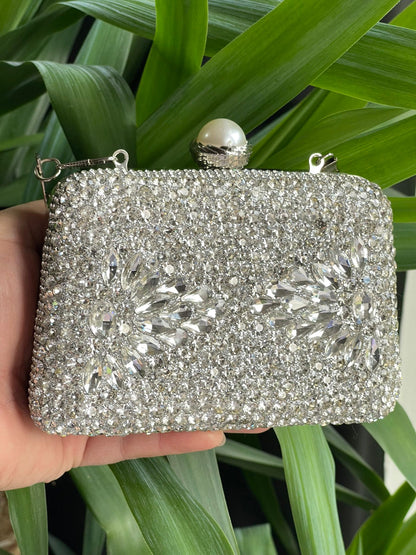 Festive Glam Stone Metal Clutches – Gold & Silver Collection