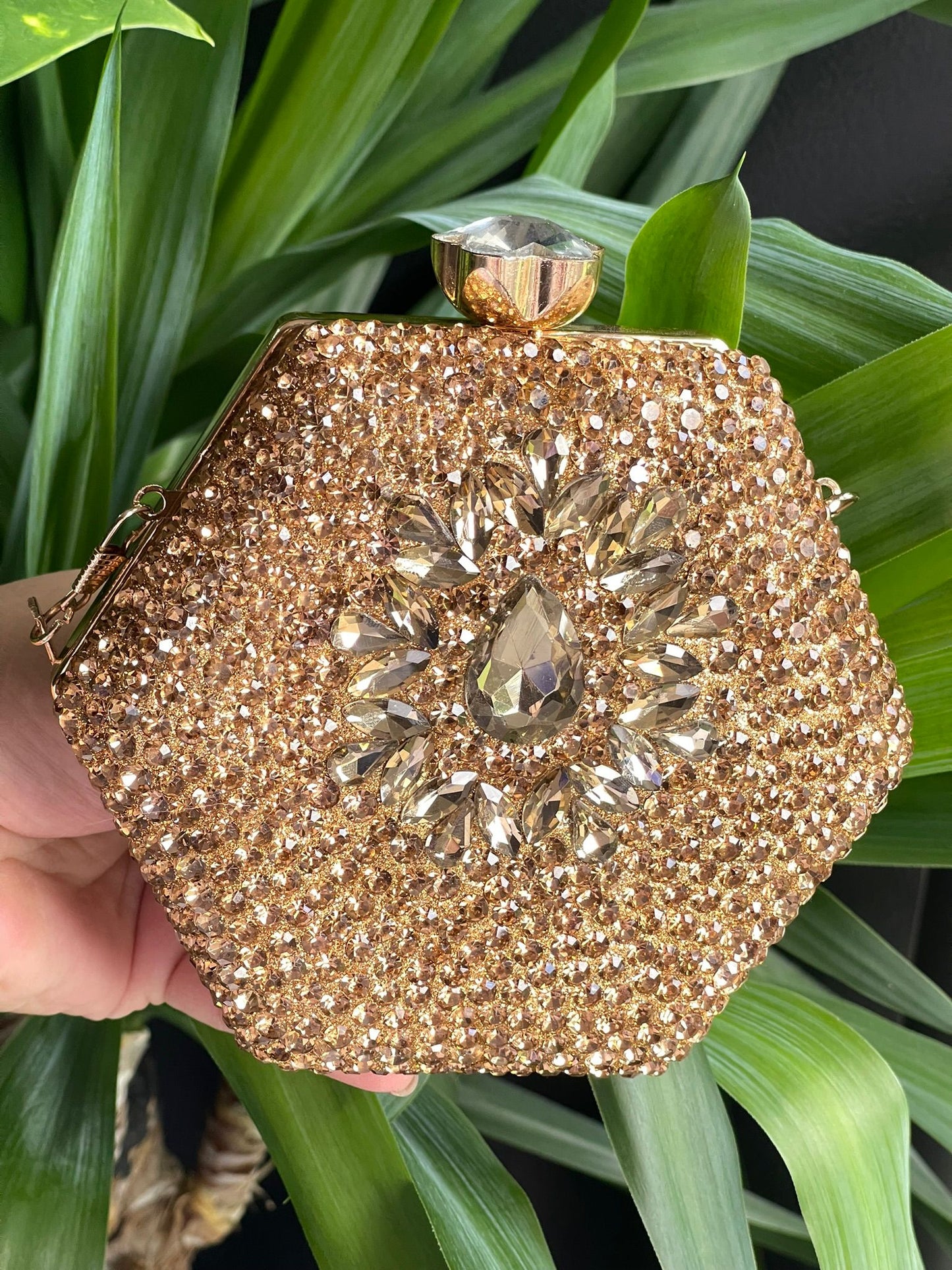 Festive Glam Stone Metal Clutches – Gold & Silver Collection