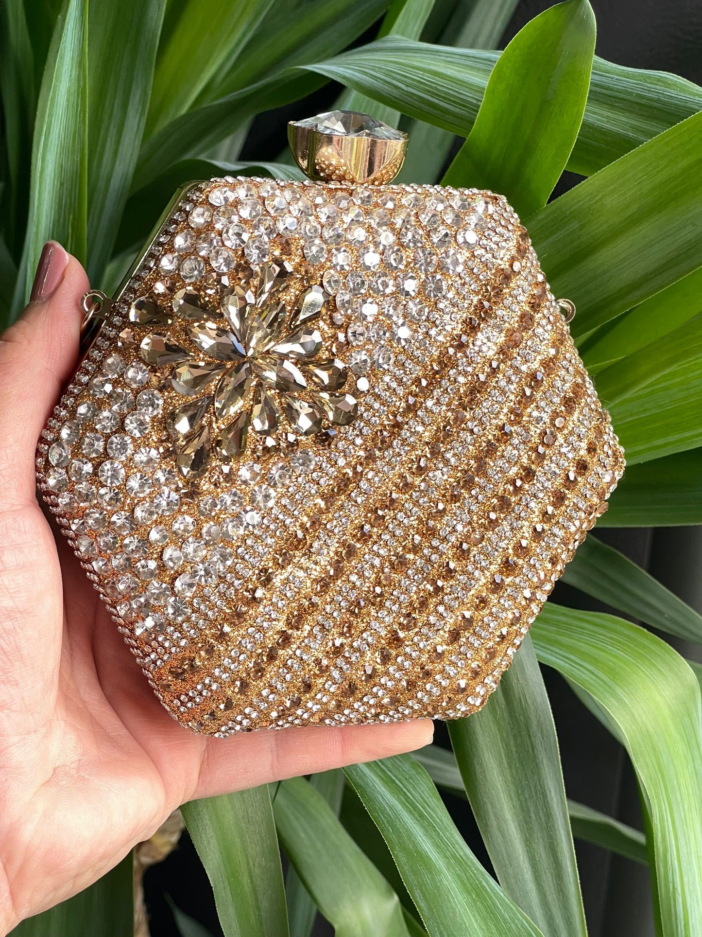 Festive Glam Stone Metal Clutches – Gold & Silver Collection