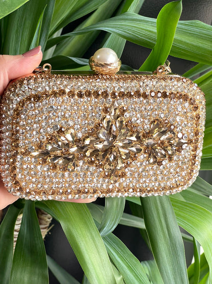 Elegant Velvet Stonework Clutches – Multicolor Collection (Pink to Gold)