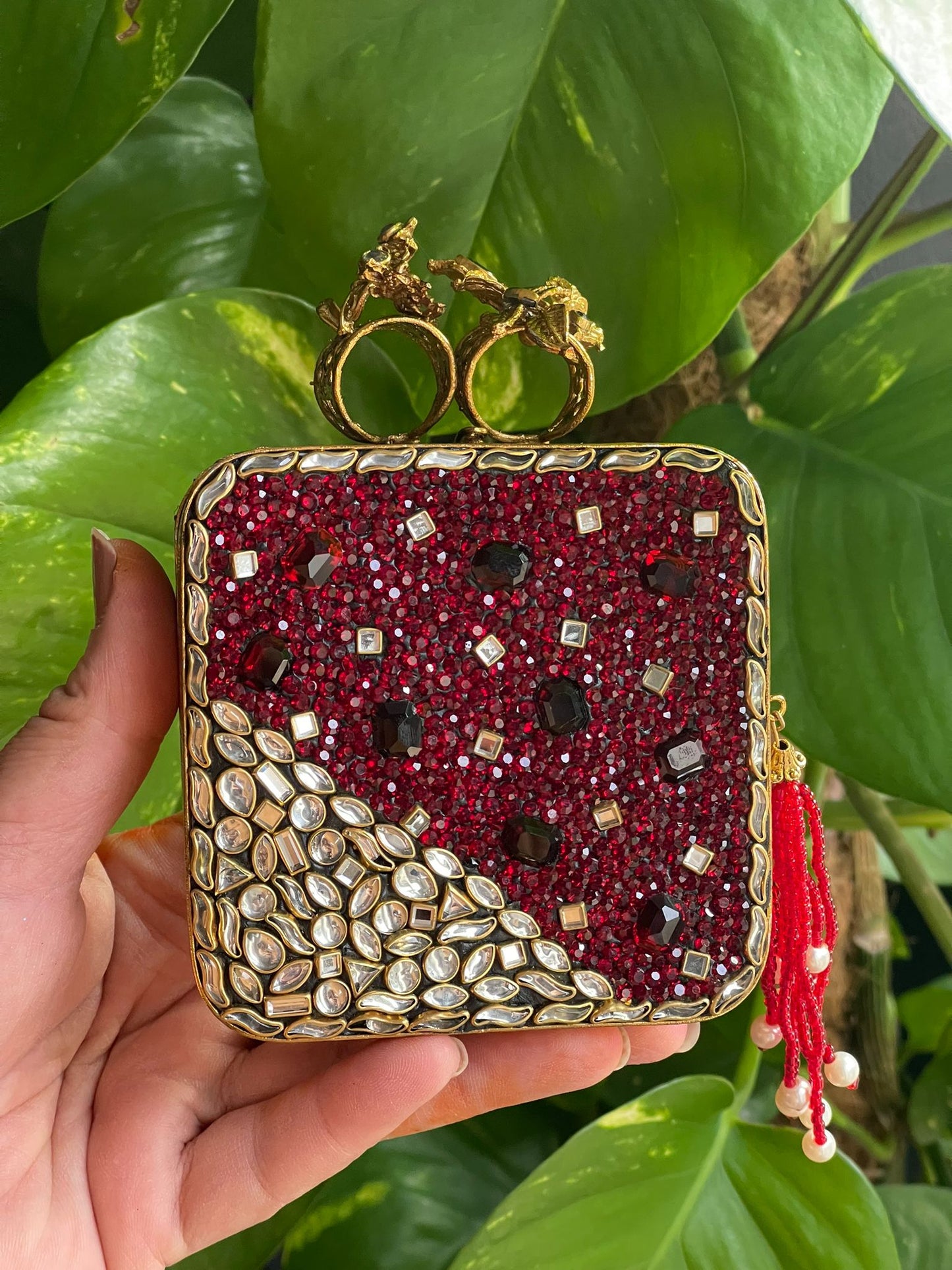 Turkish stone clutch